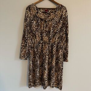 Merona Animal Print Long Sleeve Dress